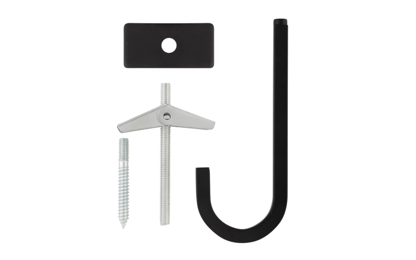 This 5" Long Black Ceiling Hook is designed to hold hanging plants & planter pots. It has a black finish for style & durability. Coated with "Weatherguard" Protection to withstand harsh weather conditions & prevent corrosion. Supports a working load of 50 lbs. National Hardware Model No. N275-510.