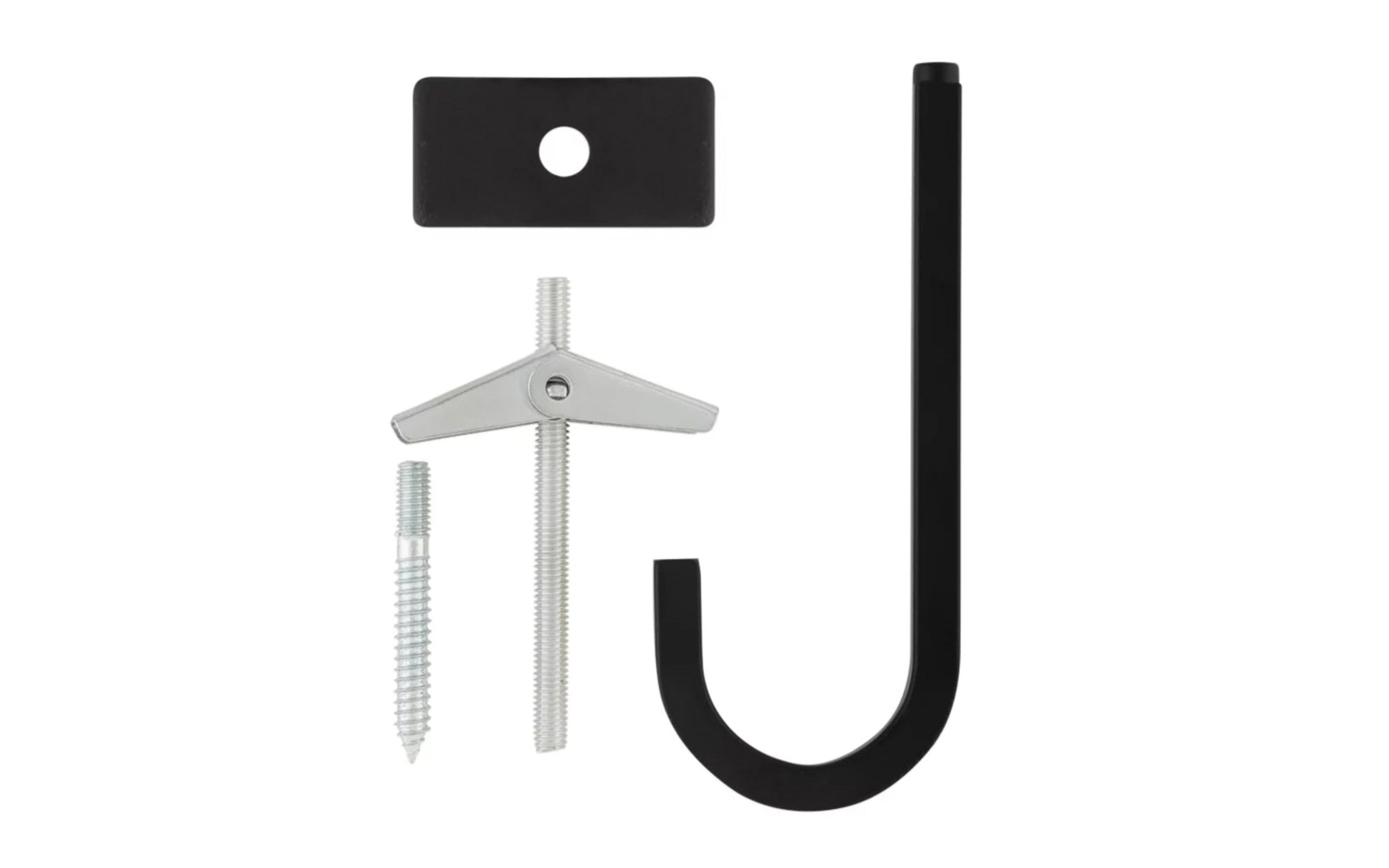 This 5" Long Black Ceiling Hook is designed to hold hanging plants & planter pots. It has a black finish for style & durability. Coated with "Weatherguard" Protection to withstand harsh weather conditions & prevent corrosion. Supports a working load of 50 lbs. National Hardware Model No. N275-510.
