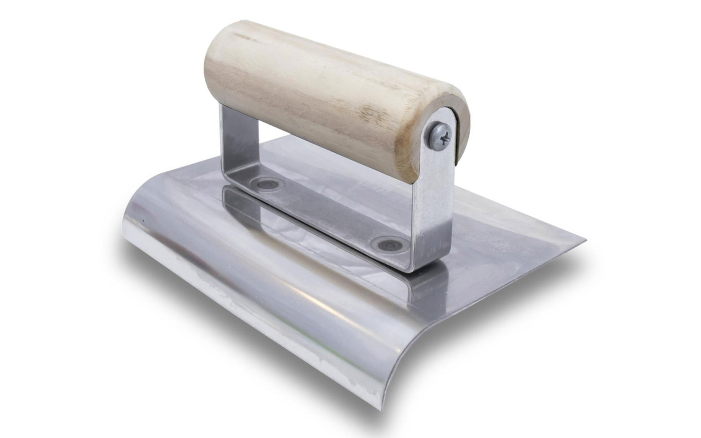 Marshalltown 6" x 2-3/4" Stainless Curved Edger with 3/8" Radius & 1/2" Lip. Give your concrete slab a finished look and prevent chipping with the QLT Stainless Steel Hand Edger. Model CE508S ~ 035965038966