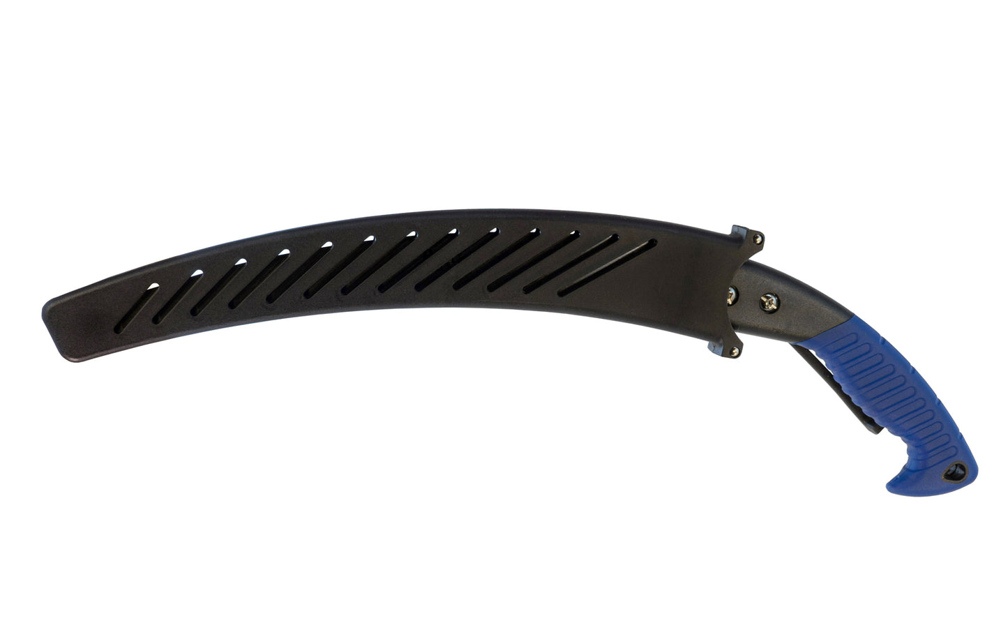 15" Curved Pruning Saw with Rubber Grip cuts medium to large branches. Teeth on the saw have 6 TPI which allows for fast aggressive cutting. Large Garden Saw.