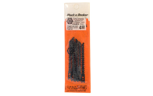 Black and Decker 7 TPI Jig Saw Blades, Double-edge coarse blade - 10 PK. For fast, very smooth cuts in wood, plywood, composition board, etc. Hollow ground wood cutting. U-shank jigsaw blade.  Made in USA.