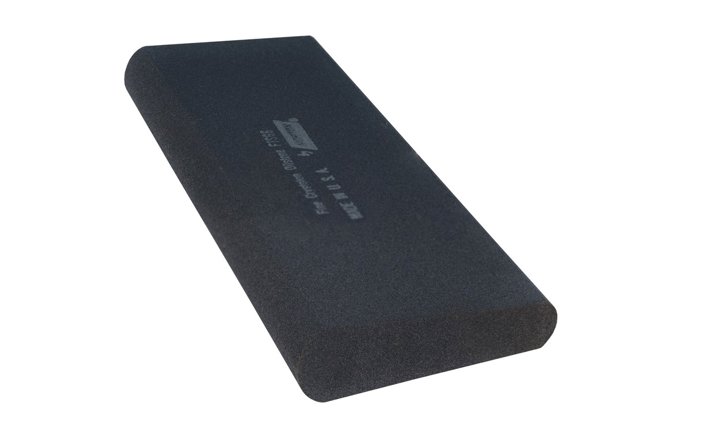 Norton Round Edge India Slip Stone with fine grit crystolon (silicone carbide) abrasive. To improve sharpening & reduce clogging, use with oil. Great for sharpening carving tools & gouges. 6" length x 2-1/4" width - 3/4" x 3/8" thickness. Oilstone made by Norton, Saint Gobain. Model FJS-66. Made in USA.
