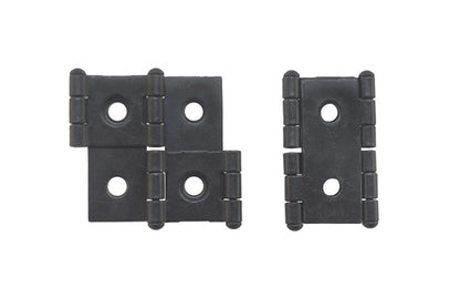 Double Action Cabinet Hinges for 3/4" Panels ~ 1-3/4" High. Helps doors to swing both ways, & designed for different types of doors including shoji screens, folding doors, shutters, screens, bar doors, small doors & panels. Steel material with a flat black finish
