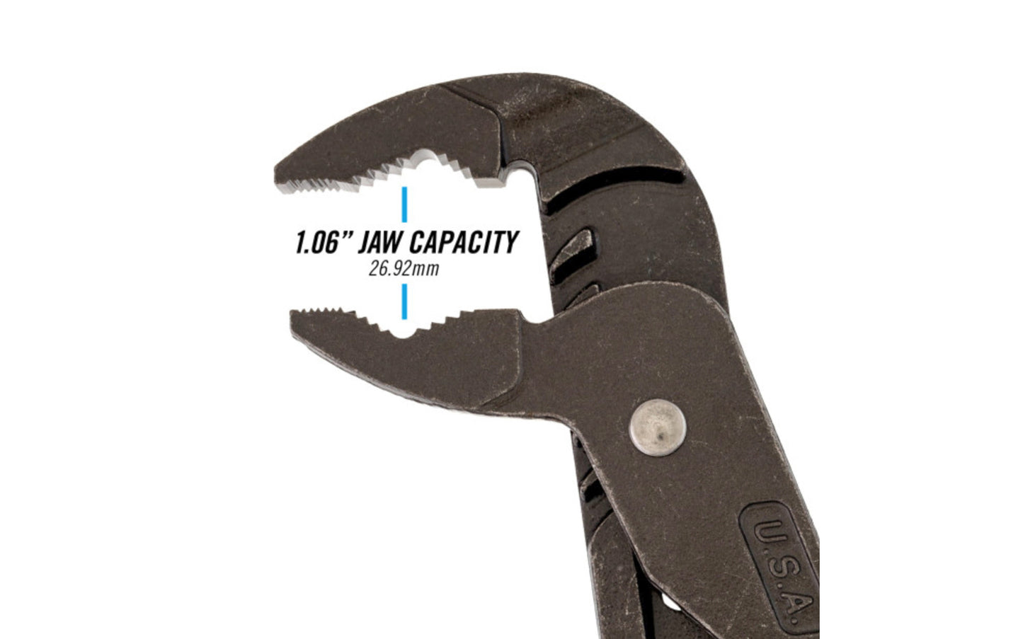 Channellock 6-1/2" Tongue & Groove "GripLock" Plier GL6 has an ergonomically designed offset head that provides more leverage. A special jaw design allows it to grip down on many shapes for added versatility. Channelock Model GL6. Professional non-slip channellocks. adjustable tongue and groove plier. Made in USA.