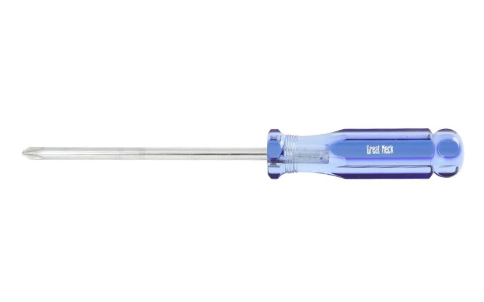 GreatNeck Model A66PC. Great Neck #3 Phillips Screwdriver x 6" Long Blade. Precision Ground Sandblasted Tip for a More Secure Fit. 10-3/4" overall length. Chrome Vanadium Steel for strength & durability. Acetate Handle. Great Neck's A-Series Screwdriver. Made in USA.