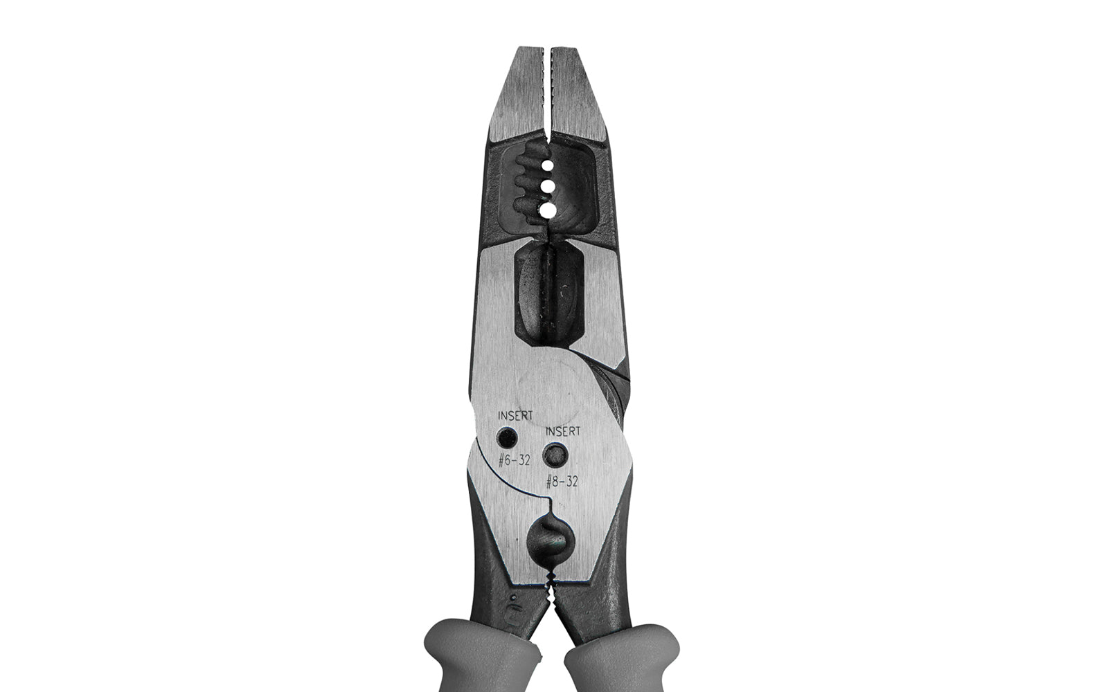 The Klein Tools Hybrid Pliers with Crimper & Wire Stripper can strip, cut, twist, shear & crimp all in the same tool. With full length, induction hardened knives & a high-leverage design, these hybrid pliers provide more cutting power on hard wire. Made in USA. Model J215-8CR.