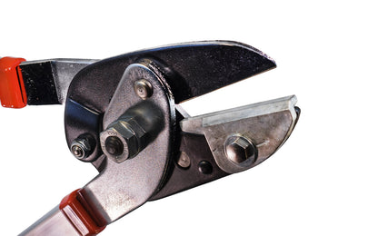 Made in Japan · Japanese Kamaki Anvil lopper designed to cut cutting dry wood, dead shoots, & dry branches. The blade is coated for rust resistance & non-gumming effects. 27" (690 mm) overall length. 1-5/8" (40 mm) cutting diameter max. Made by Kamaki. Model LN-28. Made in Japan.