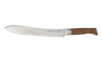 Opinel "Les Forgés" Bread Knife ~ Tough serrated edges for kinds of breads & is great for coarse surfaces & crusts. Slight curve for effective slicing.