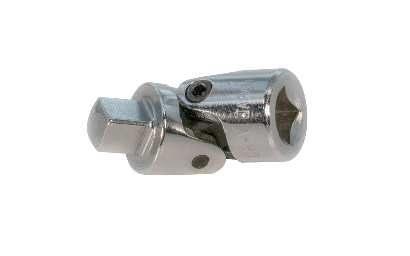 Japanese 1/4" Universal Joint Swivel Socket  - Made in Japan. Center Sockets.  M1U. 1/4" F x 1/4" M. Made in Japan.