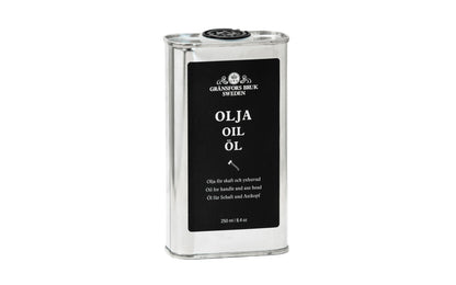 Gränsfors Bruk Oil. Used to treat axe handles in order to extend the life of handle - The oil has also been developed to protect the axe head against rust. Model No. 4037.