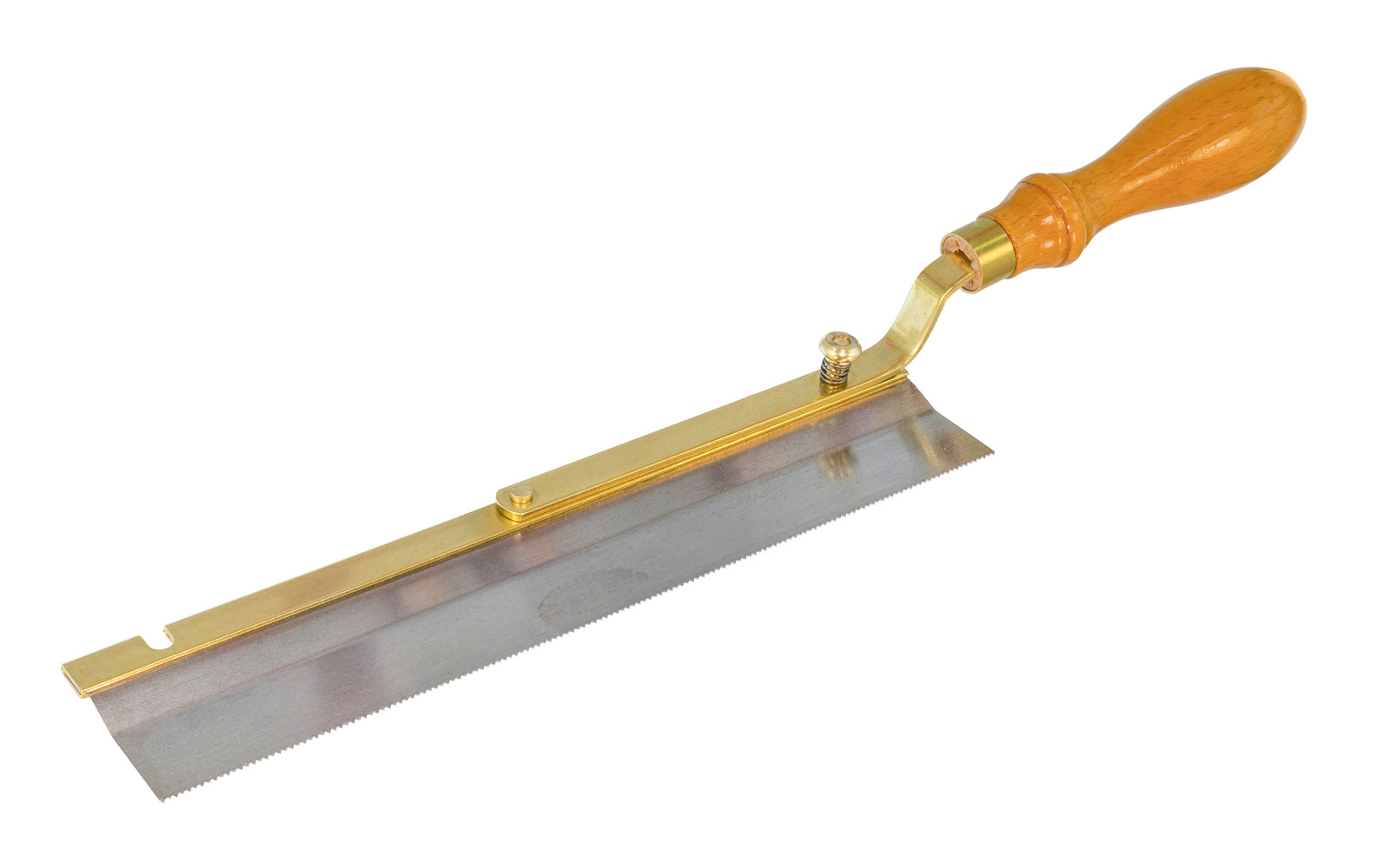 This 10" Reversible Gents Saw is a high quality saw made by Lynx Saws in England. It has been made in such a way to facilitate the left and right-handed woodworker. The cranked beech handle allows you to cut into the most awkward of corners with ease. Made with a brass back. Lynx Saws E. Garlick & Son Thomas Flinn & Co