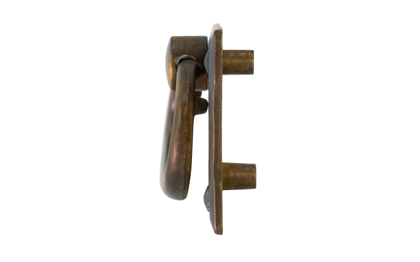 Vintage-style Hardware · Mission-Style Drop Pull ~ Smaller Size designed in the Mission / Arts & Crafts style of hardware. 1-3/4" high x 2-3/4" wide plate size. 