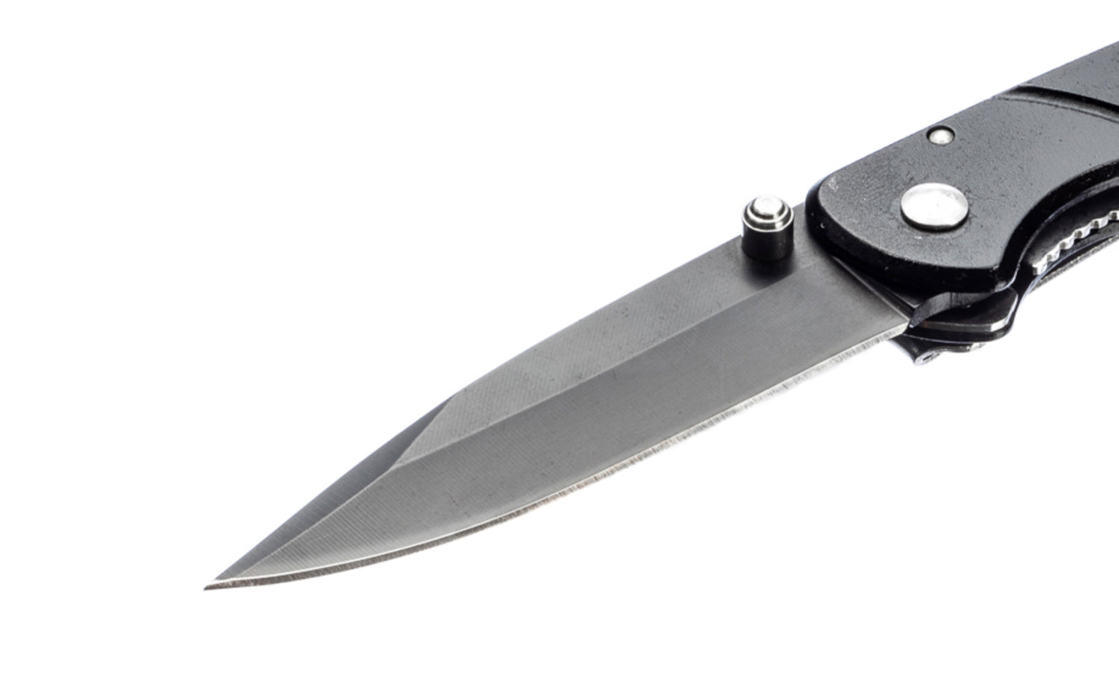3-3/4" Pocket Knife with Aluminum Black Body. Stainless blade with a black finish. Belt clip attached to knife. 2-3/4" blade length. Includes sheath. Made by SE.