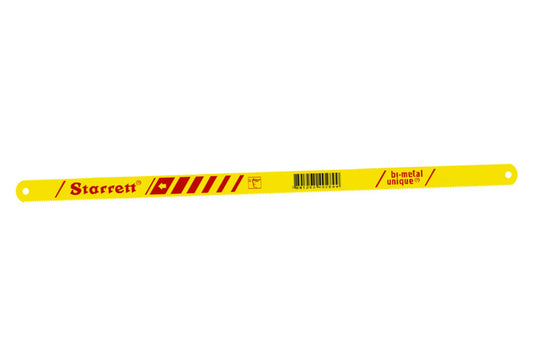 Starrett 12" "Bi-Metal Unique" Hack Saw Blade. Available in 18 TPI, 24 TPI, & 32 TPI.