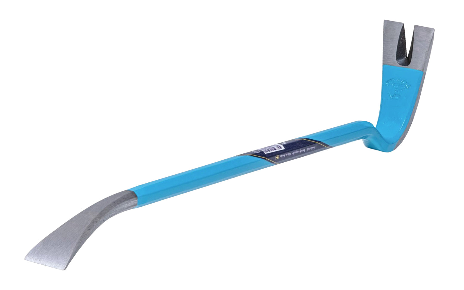 25" Svedbro Tove Wrecking Bar. High quality forged & tempered Swedish alloyed steel. Handcrafted & hand-forged Swedish crowbar. Made by Gränsfors Bruks' sister company, Svedbro Smide. Resilient & springy enough to cope with high loads. 90° nail pulling angle head & V-shape slot on nail puller. Pry bar made in Sweden. Model 125