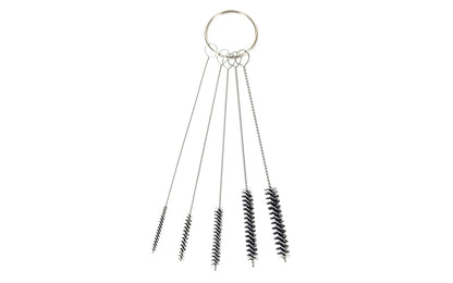 5-PC Mini Cleaning Brush Set. This 5-piece mini cleaning brush set with nylon bristles comes in various sizes, making it versatile for different small household and hobby projects. It's particularly useful for cleaning hard-to-reach spaces. Made by SE.