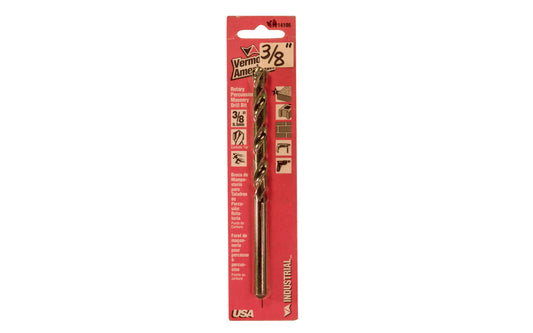 Vermont American 3/8" x 5-3/4" Carbide Tip Rotary Percusssion Masonry Bit. Made in USA. Model 14106. 045325141069