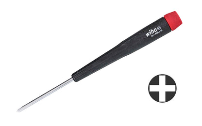Wiha Phillips precision screwdriver made out of hardened CRM72 tool steel. Excellent for working on small components & modern electronics. Easy spin control cap. Available in  #000,  #00,  #0,  #1  sizes. Made in Germany. 