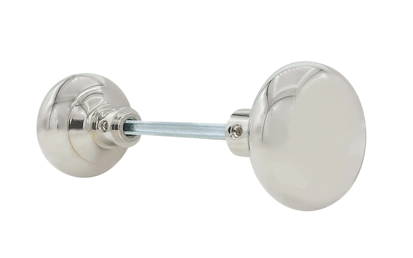Solid Brass Core Classic Smooth Doorknob Set. Vintage-style Hardware · High quality & solid brass doorknob set with a classic & smooth design. The doorknob itself has a solid brass core making it very durable. Polished Nickel Finish