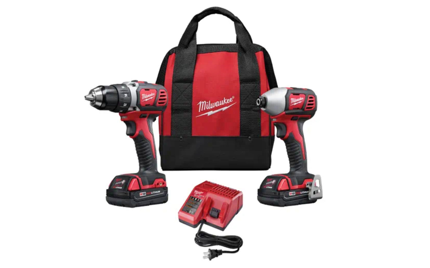 Milwaukee M18 Cordless Lithium-ion 2-Tool Combo Drill Kit. Milwaukee Model 2691-22 ~ 045242159338