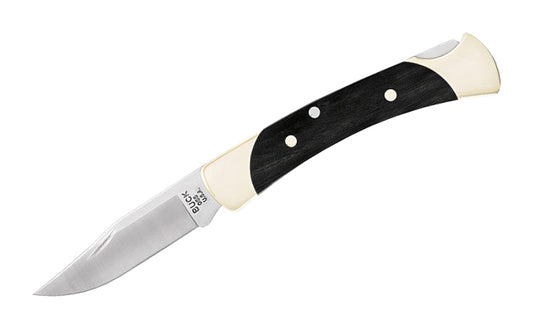 Buck Knives The 55 Folding Knife is a classic & traditional pocket knife favorite. Classic, compact, & the perfect everyday carry. Nail notch & lockback design make it easy to open & close. Solid brass bolsters with a handsome Ebony hardwood handle. Foldable locking blade. Model 0055BRS-B. 033753056840. Made in USA