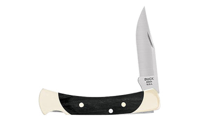 Buck Knives The 55 Folding Knife is a classic & traditional pocket knife favorite. Classic, compact, & the perfect everyday carry. Nail notch & lockback design make it easy to open & close. Solid brass bolsters with a handsome Ebony hardwood handle. Foldable locking blade. Model 0055BRS-B. 033753056840. Made in USA