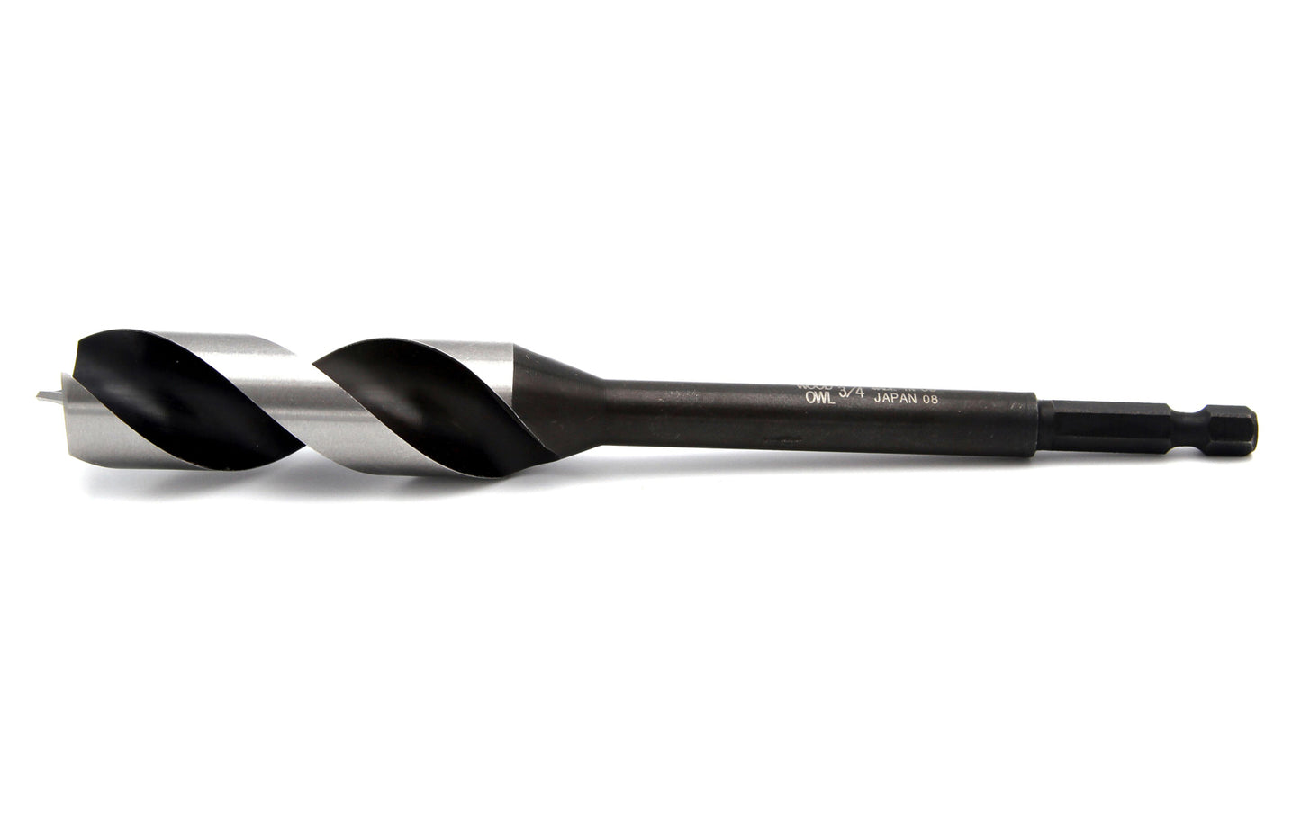 Wood Owl 3/4" (19 mm) Diameter x 6-1/2" ~ OverDrive Fast Boring Bit - Model No 00702 - Made in Japan - Concave Lead-in Edge for smooth starts & fast cuts