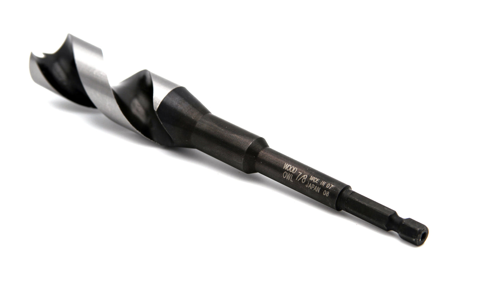Wood Owl 7/8" (22 mm) Diameter x 6-1/2" ~ OverDrive Fast Boring Bit - Model No 00703 - Made in Japan - Concave Lead-in Edge for smooth starts & fast cuts