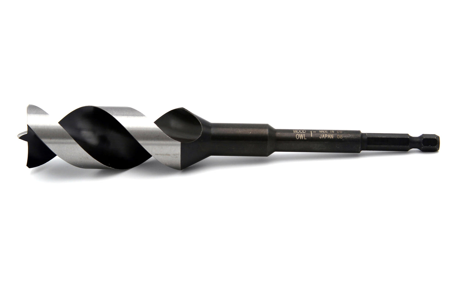 Wood Owl 1" (25 mm) Diameter x 6-1/2" ~ OverDrive Fast Boring Bit - Model No 00704 - Made in Japan - Concave Lead-in Edge for smooth starts & fast cuts
