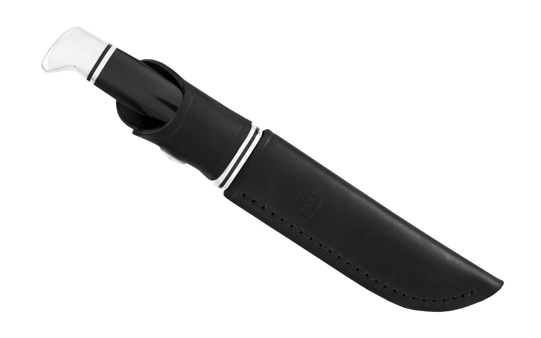 Buck Knives 105 Pathfinder Knife & Sheath Fixed Blade with Handle is classic, all-purpose & heavy duty. Perfect for general outdoor use. Full tang construction, a finger guard integrated into the blade, thumb grip ridges & choil help make this knife one of the best for the serious hunter. Model 0105BKS-B. 033753025358