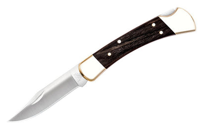 Buck Knives 110 Folding Hunter Knife & Leather Sheath ~ Model No. 0110BRS - Made in USA