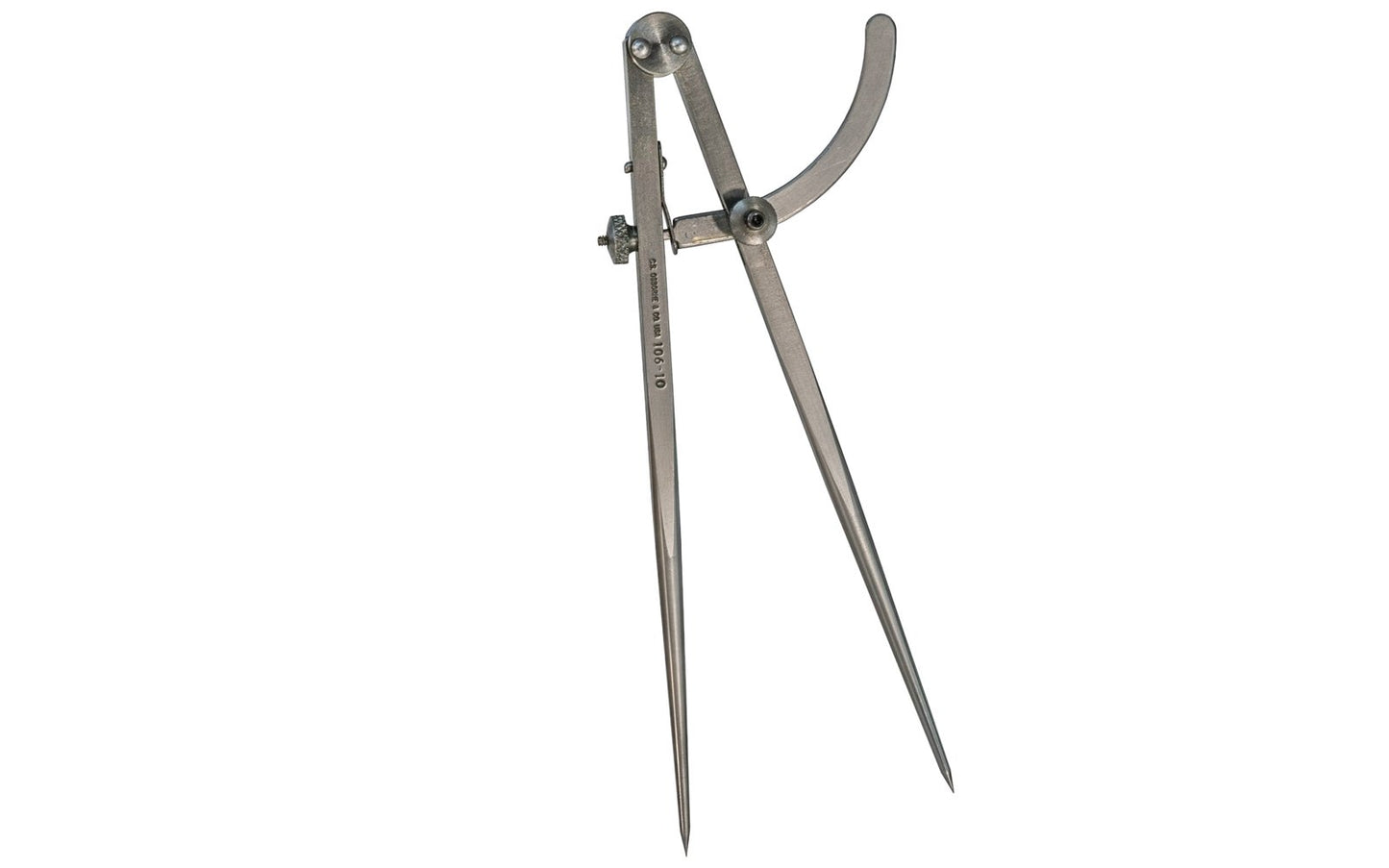 CS Osborne Wing Divider - Solid Steel ~ 10" Size - Model No. 106-10 ~ The points are hardened & every care is taken with the thread of the screws which hold the legs in position on the wings ~ Tempered Springs ~ 096685570167