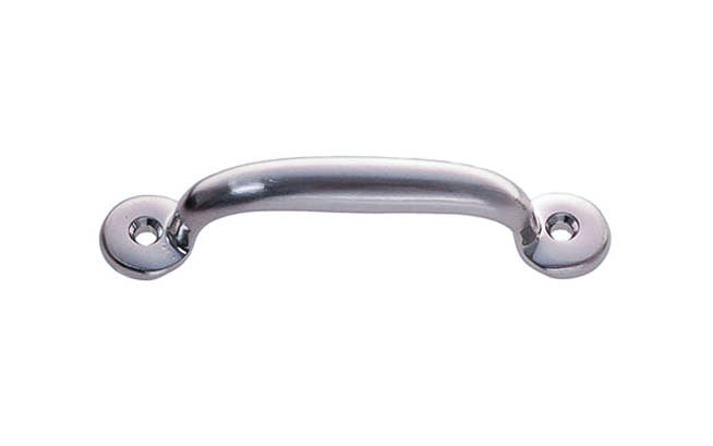 Vintage-style Hardware · Classic Solid Brass Handle Pull ~ 3" On Centers. Authentic reproduction hardware. solid brass kitchen cabinet pull. Drawer pull handle. Authentic reproduction hardware. Utility pull. Brushed Chrome Finish. 3" center to center pull