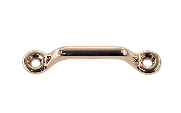 Small Solid Brass Handle ~ 2-3/8" On Centers ~ Polished Nickel Finish