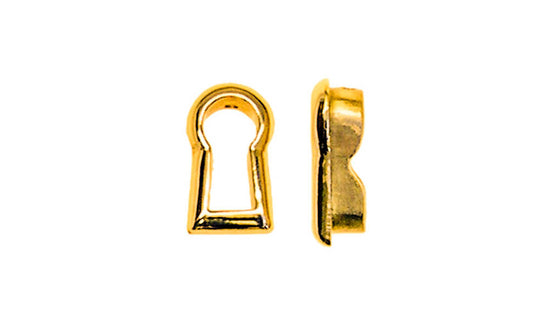 Solid Brass Keyhole Insert ~ Lacquered Brass Finish