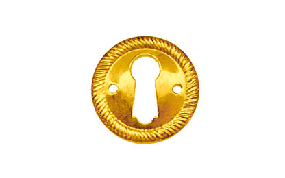 Stamped Brass Round Keyhole ~ Non-Lacquered Brass (will patina naturally over time)