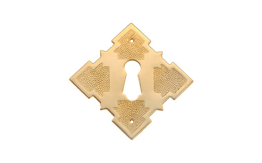 Eastlake-Style Solid Brass Keyhole ~ Non-Lacquered Brass (will patina over time)