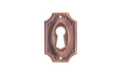 Stamped Brass Keyhole ~ Antique Brass Finish