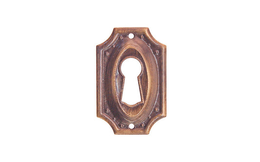 Stamped Brass Keyhole ~ Antique Brass Finish