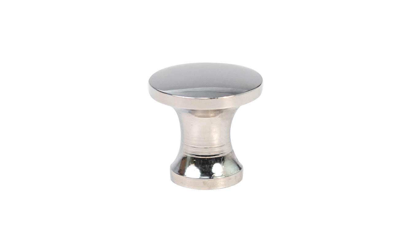 Solid Brass Mini Knob ~ 1/2" Diameter ~ Polished Nickel Finish