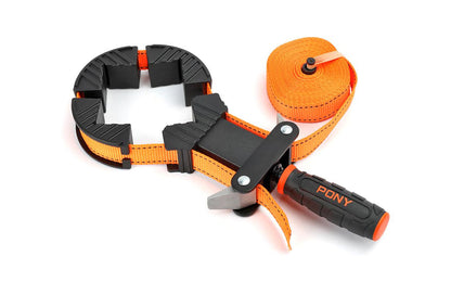 Pony 1" x 15' Rapid Acting Band Clamp with Large Handle - Pony Jorgensen Model No. 1225 - A versatile clamp useful for awkward, irregular, round, polygon, & square shapes - Excellent for drawers, frames, chair legs, & irregular shapes ~ 044295122504