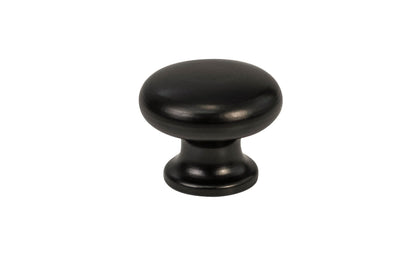 Solid Brass Mini Knob ~ 3/4" Diameter ~ Satin Black Finish