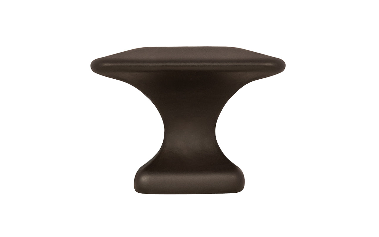 Vintage-style Hardware · Solid Brass Pyramid Shape Square Cabinet Knob ~ 1-1/4" size knob. Made of solid brass, this stylish knob has a smooth & weighty feel. Mission-style, Arts & Crafts style of hardware. Oil Rubbed Bronze Finish