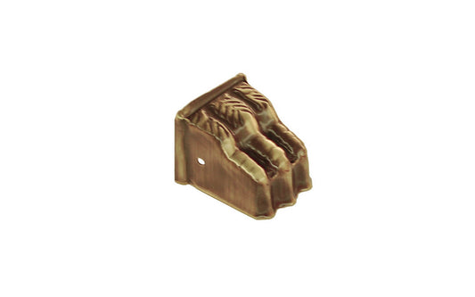 Brass Clawfoot Toe Cap ~ Antique Brass Finish ~ Vintage-style Hardware · Traditional & classic ~ Duncan Phyfe style ~ Made of stamped brass material ~  Designed to protect & beautify your furniture ~ Excellent for sofas, tables, dressers, & antique cabinets