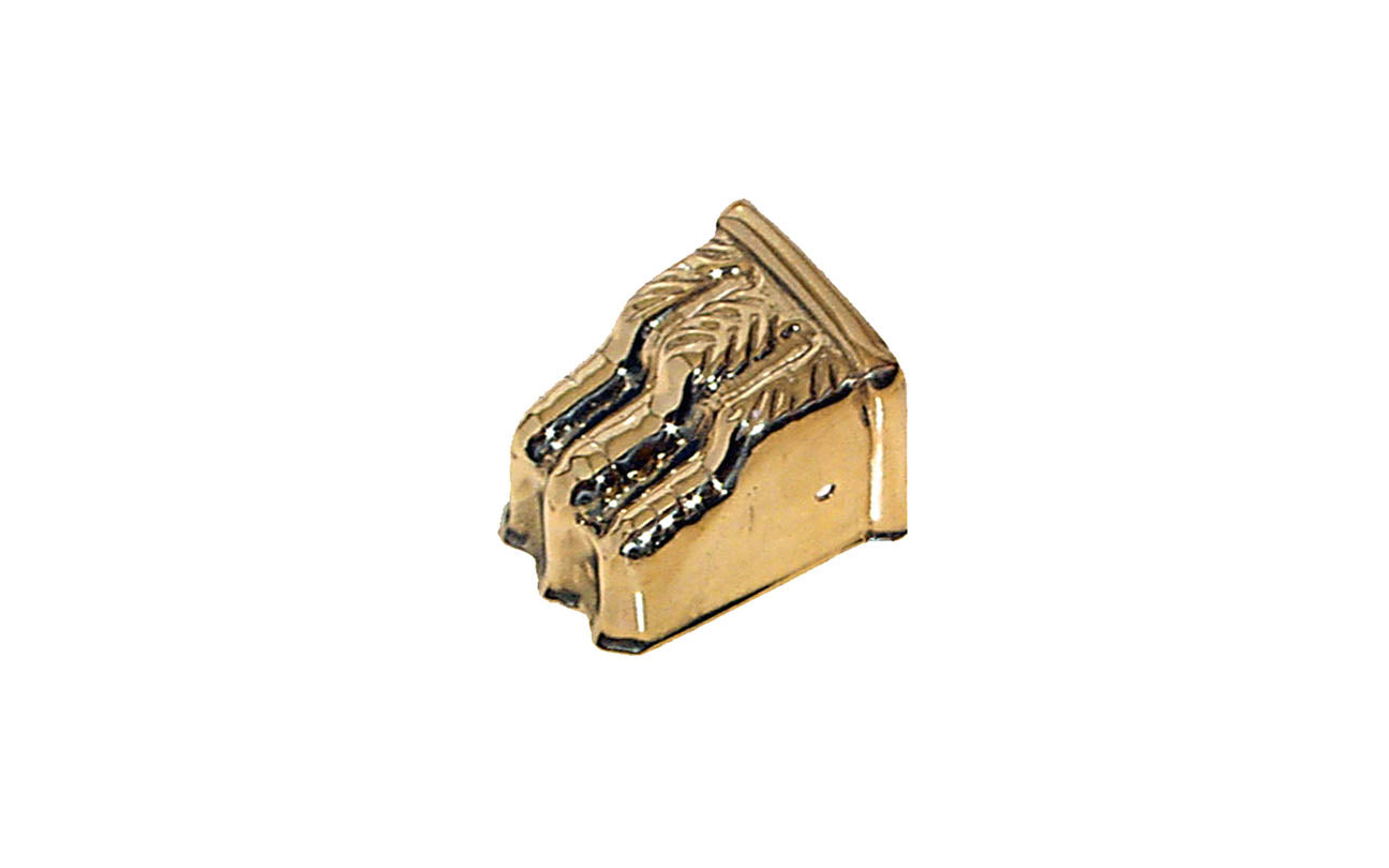 Brass Clawfoot Toe Cap ~ Non-Lacquered Brass (will patina over time) ~ Vintage-style Hardware · Traditional & classic ~ Duncan Phyfe style ~ Made of stamped brass material ~  Designed to protect & beautify your furniture ~ Excellent for sofas, tables, dressers, & antique cabinets