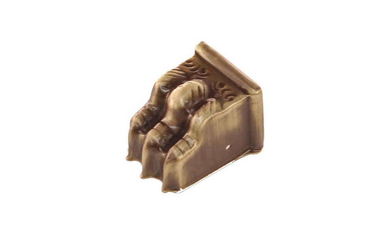 Brass Clawfoot Toe Cap ~ Antique Brass Finish ! Vintage-style Hardware · Traditional & classic ~ Duncan Phyfe style ~ Made of stamped brass material ~  Designed to protect & beautify your furniture ~ Excellent for sofas, tables, dressers, & antique cabinets