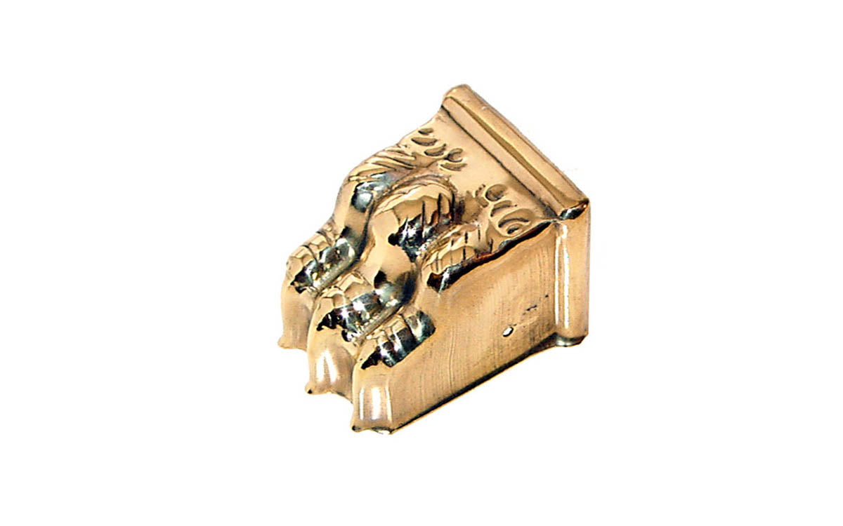 Brass Clawfoot Toe Cap ~ Non-Lacquered Brass (Will patina over time) ~ Vintage-style Hardware · Traditional & classic ~ Duncan Phyfe style ~ Made of stamped brass material ~  Designed to protect & beautify your furniture ~ Excellent for sofas, tables, dressers, & antique cabinets