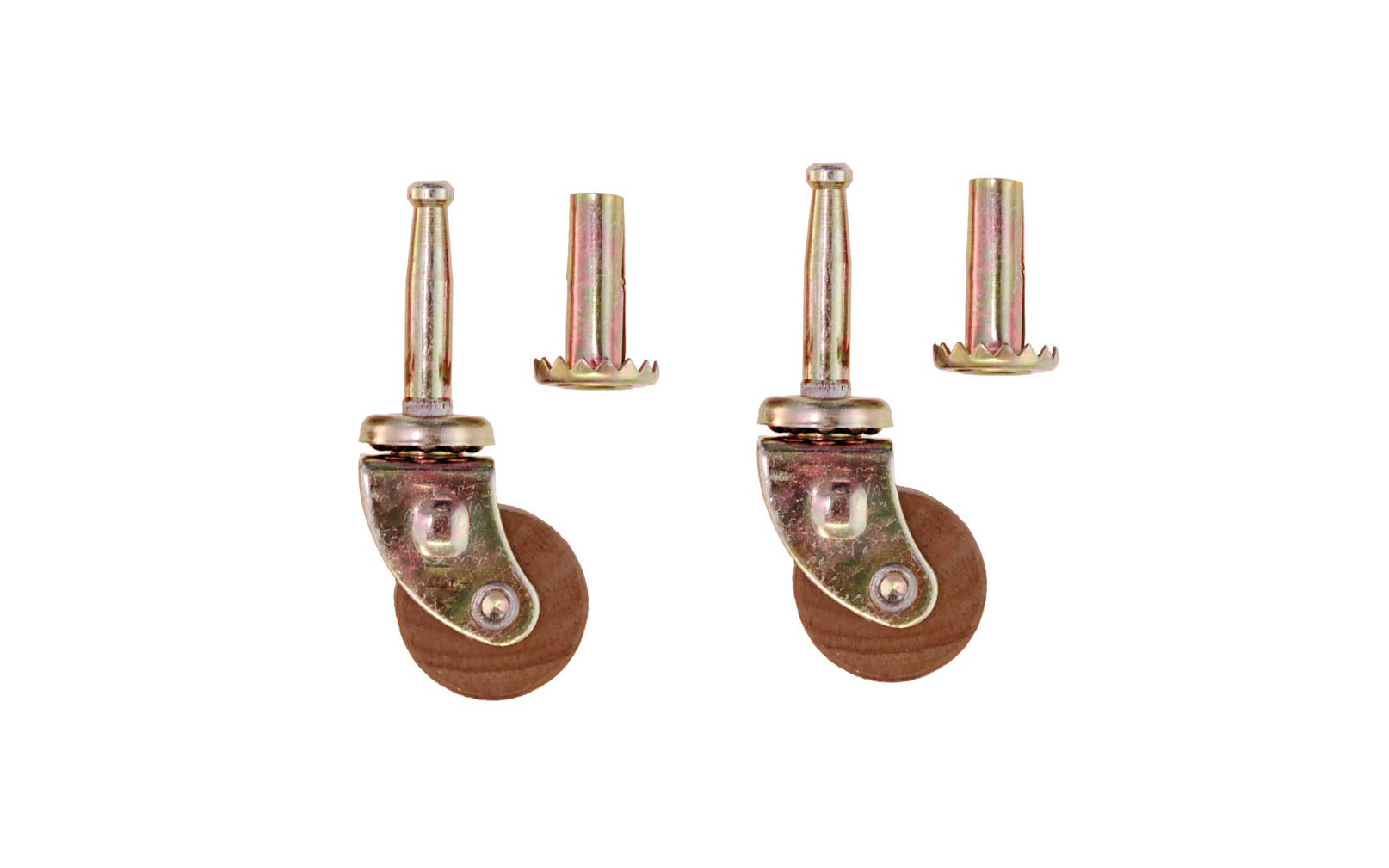 Vintage-style Hardware · Traditional & classic ~ Sturdy & heavy duty ~ Made of steel construction ~ Ball bearing caster ~ Raises furniture 1-5/8" high 