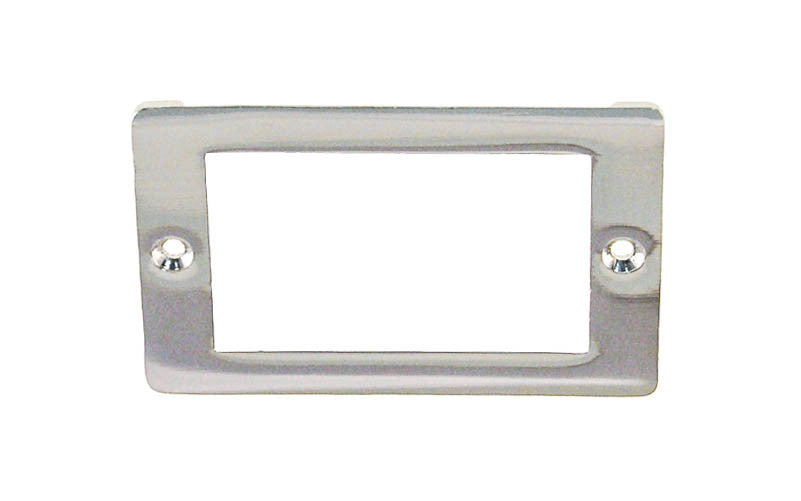 Solid Brass Label Holder ~ 3" x 2" ~ Polished Nickel Finish