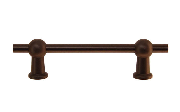 Solid Brass Ball-Style Handle ~ 3-3/4" On Centers ~ Oil Rubbed Bronze